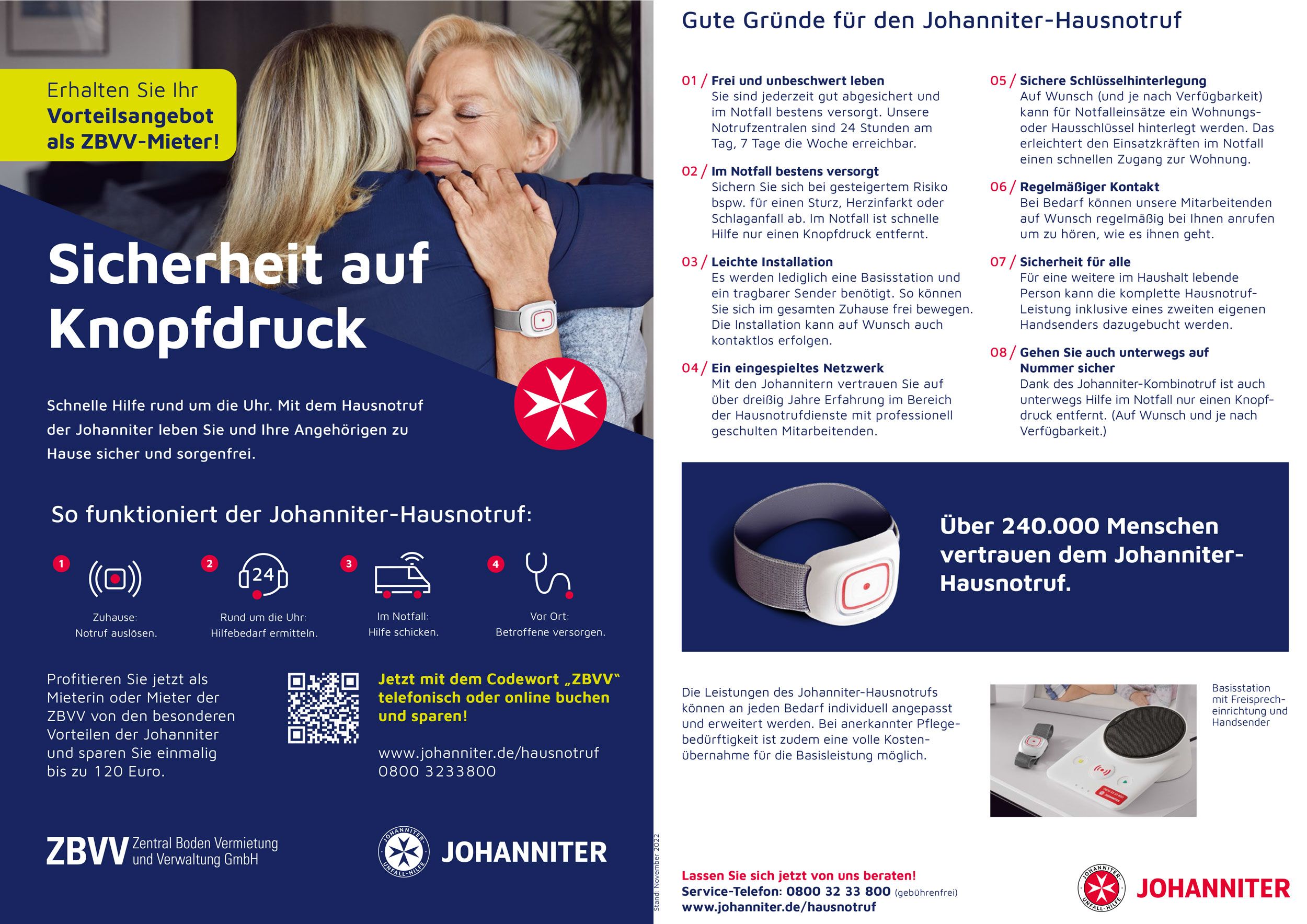 ZBVV - Hausnotruf - Kooperation mit Johanniter